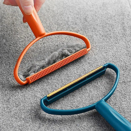 Outil de Nettoyage Multifonction pour Textiles - Double Dévidoir Orange et Bleu