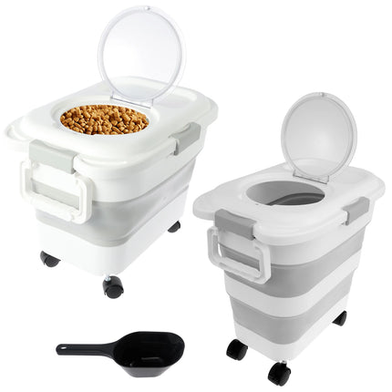 Conteneur à Roulettes avec Pelle Intégrée – Rangement Croquettes Hermétique