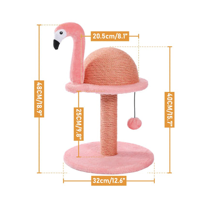 Arbre à Chat Flamant Rose Ludique pour Intérieur Moderne