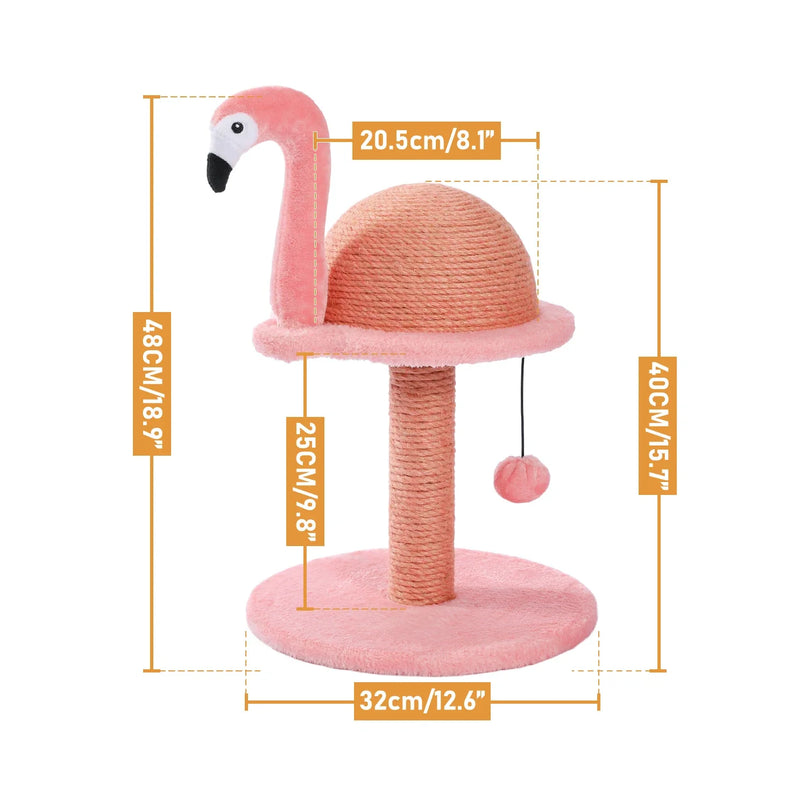 Arbre à Chat Flamant Rose Ludique pour Intérieur Moderne