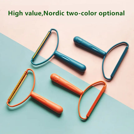 Outil de Nettoyage Multifonction pour Textiles - Double Dévidoir Orange et Bleu