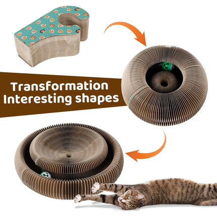 Griffoir Rond Interactif avec Balle Intégrée pour Chat