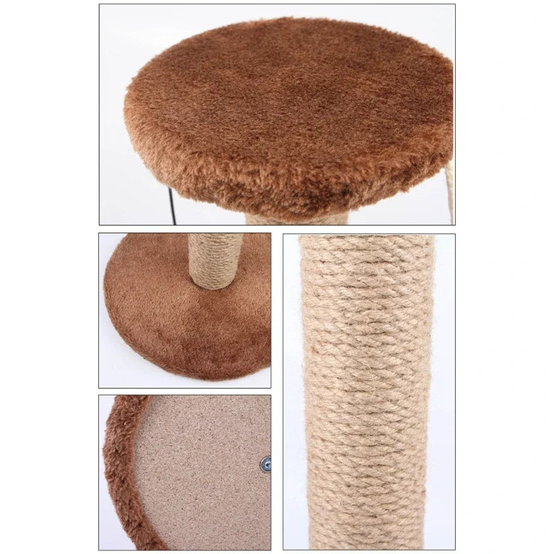 Griffoir Compact avec Jouet Suspendu et Plumes Colorées