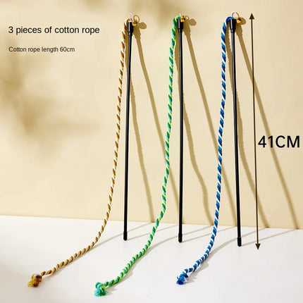 Bâtons Ludiques à Corde Colorée et Cloche pour Moments de Jeu Actifs