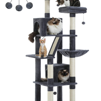 Arbre à Chats Haut avec Hamac et Niches