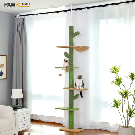 Arbre à Chat Cactus Original avec Plates-Formes Multi-Niveaux