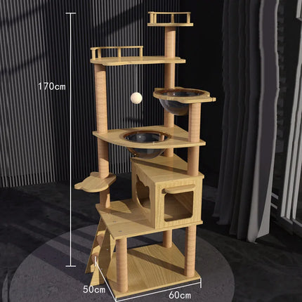 Arbre à Chat Minimaliste | Design Moderne à Niveaux
