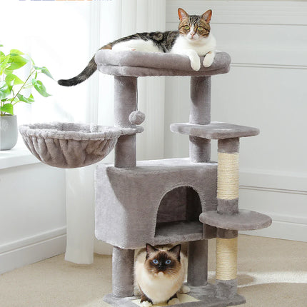 Arbre à Chat Multi-Niveaux avec Hamac et Niche Intégrée