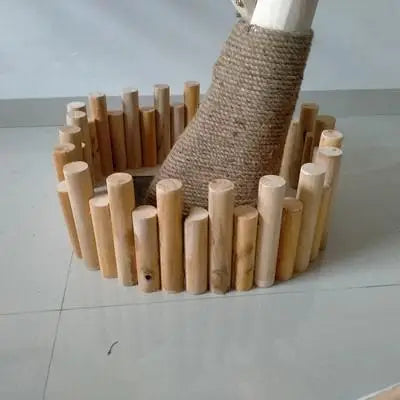 Arbre à Chat Original avec Balançoire et Cabane Décorative