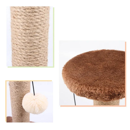 Griffoir Compact avec Jouet Suspendu et Plumes Colorées