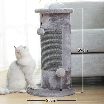 Poteau à Griffer pour Chat avec Accessoires Suspendus