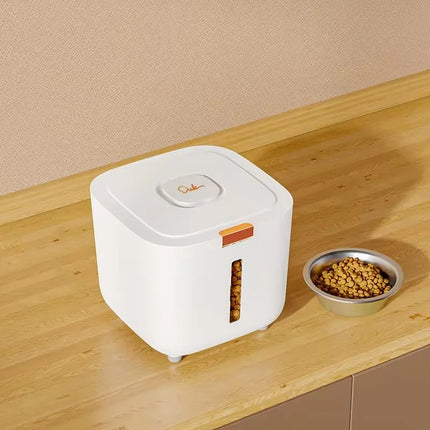 Boîte de Rangement Alimentaire pour Chat avec Fenêtre de Visualisation