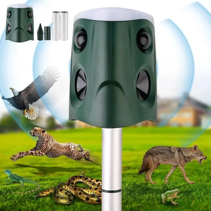 Répulseur Ultrasonique Solaire pour Animaux – Idéal pour le Jardin