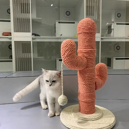 Arbre à Griffer en Forme de Cactus avec Fleurs Décoratives