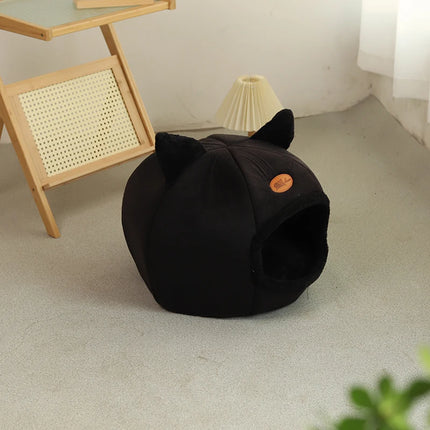 Cocon pour Chat Mignon avec Oreilles Noires