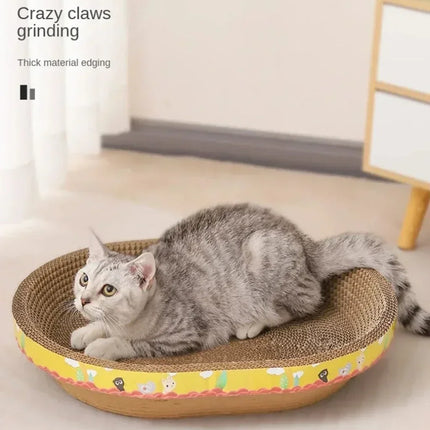 Panier Ovale en Carton Durable - Espace Spacieux pour Chats