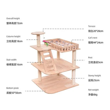 Aire de Jeux pour Chats avec Plateformes et Accessoires Ludiques