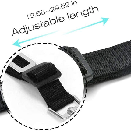 Sangle de Sécurité Réglable avec Absorption Élastique et Fixation Ceinture Voiture