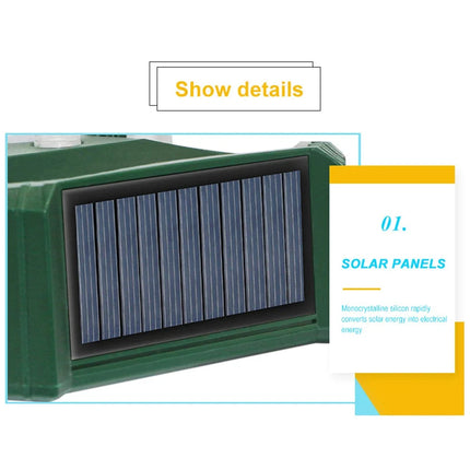 Dispositif Répulsif Ultrasonique à Énergie Solaire pour Animaux - Extérieur