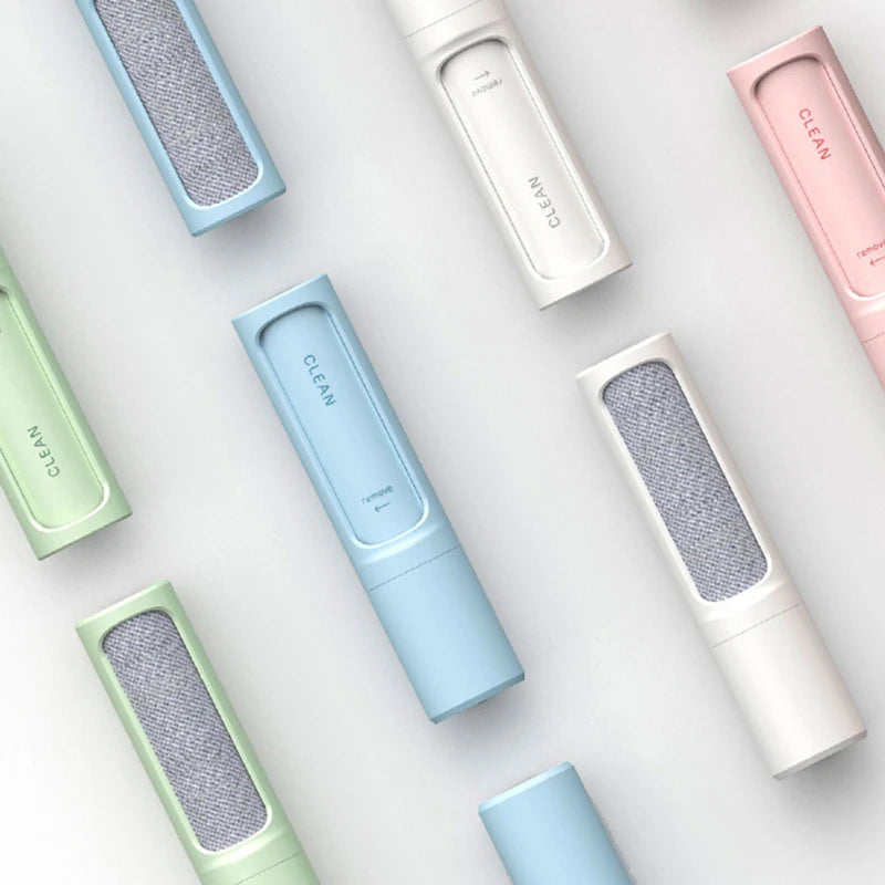 Brosse poils minimaliste pastel avec tissu texturé intégré - Mécanisme amovible