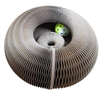 Griffoir Rond Interactif avec Balle Intégrée pour Chat