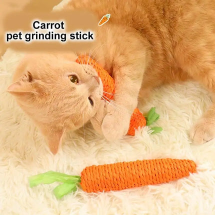 Carottes Ludiques en Corde pour Chat – Jouet Mignon et Interactif