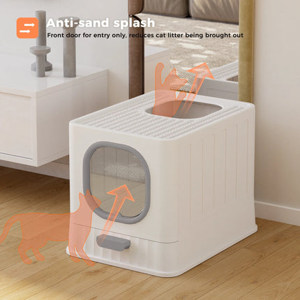 Bac à Litière Fermé Minimaliste – Design Moderne