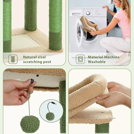 Arbre pour Chat Multicolore avec Hamac et Niche