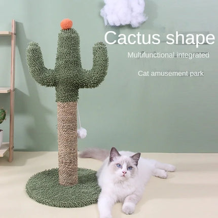Arbre à Chat Cactus avec Griffoir et Jouet Suspendu