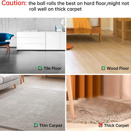 Balle Interactive LED Turquoise pour Animaux Actifs