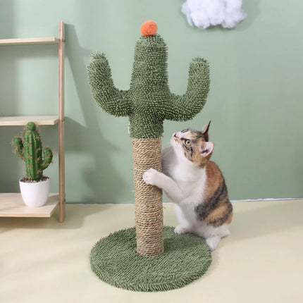 Arbre à Chat Cactus avec Griffoir et Jouet Suspendu