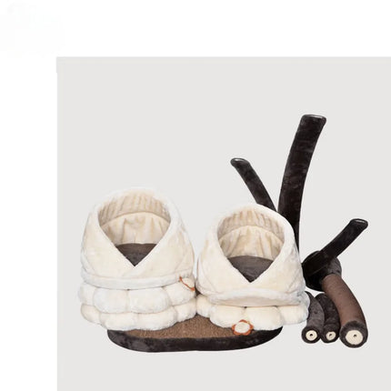 Arbre à Chat Fleur | 4 Plateformes et Niches Rembourrées