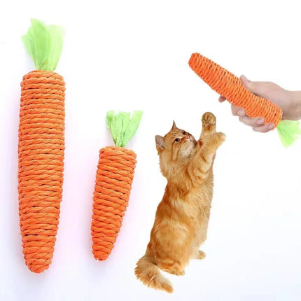 Carottes Ludiques en Corde pour Chat – Jouet Mignon et Interactif