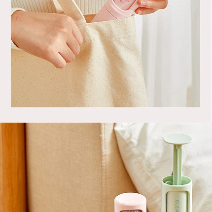 Brosse poils minimaliste pastel avec tissu texturé intégré - Mécanisme amovible