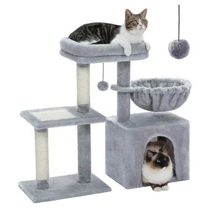 Arbre pour Chats Compact avec Hamac et Plateformes