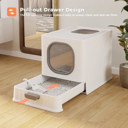 Bac à Litière Fermé Minimaliste – Design Moderne