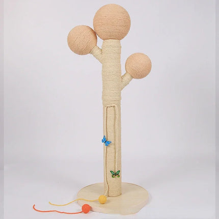 Arbre à chat design au look nature avec bol dôme