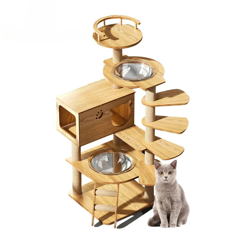 Arbre pour Chats à Multi-Plateformes et Marches en Spirale