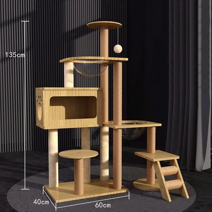 Arbre à Chat Minimaliste | Design Moderne à Niveaux