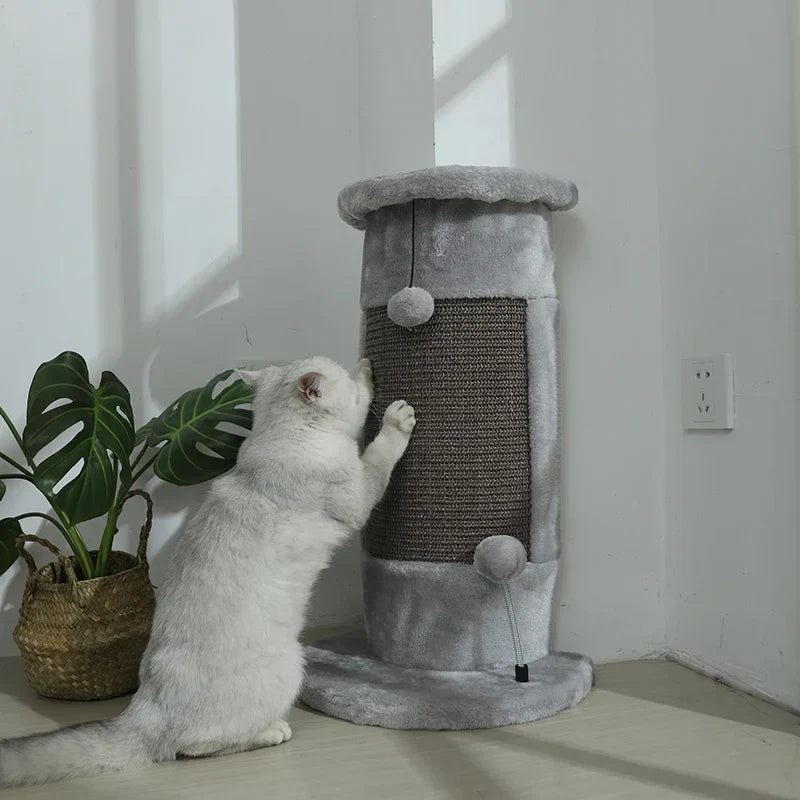 Poteau Ă  Griffer pour Chat avec Accessoires Suspendus