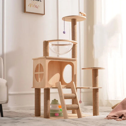 Arbre à Chat Minimaliste | Design Moderne à Niveaux