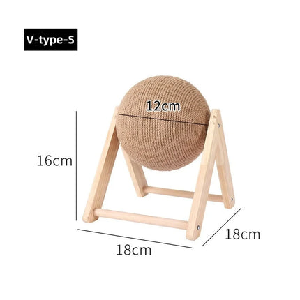 Griffoir Interactif pour Chat avec Boules en Sisal Suspendues