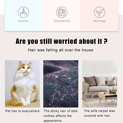 Brosse poils minimaliste pastel avec tissu texturé intégré - Mécanisme amovible