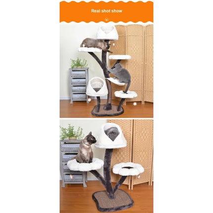 Arbre à Chat Fleur | 4 Plateformes et Niches Rembourrées