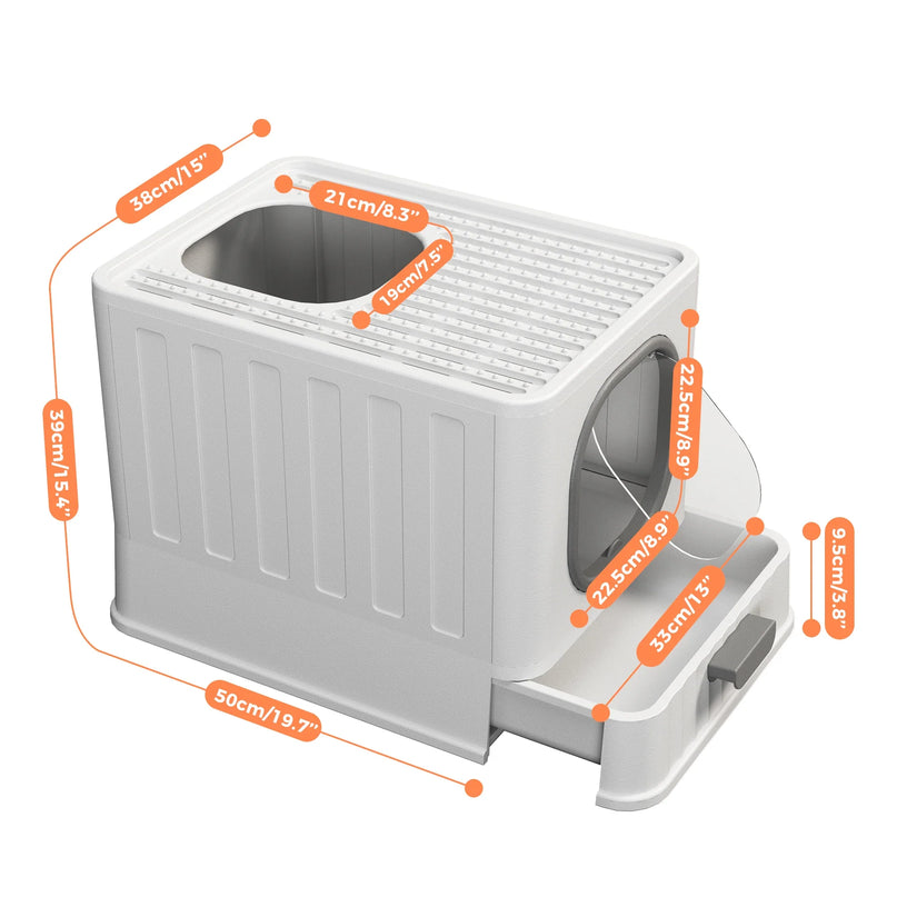 Bac à Litière Fermé Minimaliste – Design Moderne