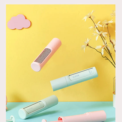 Brosse poils minimaliste pastel avec tissu texturé intégré - Mécanisme amovible