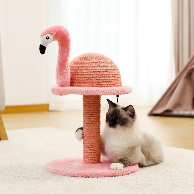 Arbre à Chat Flamant Rose Ludique pour Intérieur Moderne