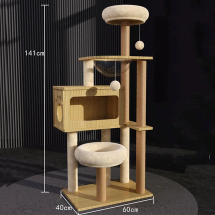 Arbre à Chat Minimaliste | Design Moderne à Niveaux