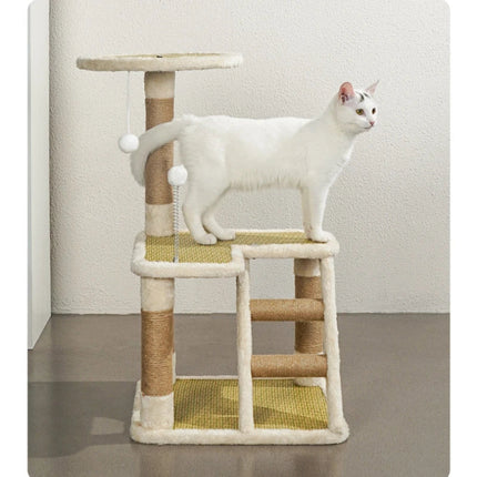 Arbre à Chat Compact avec Plateformes et Échelle