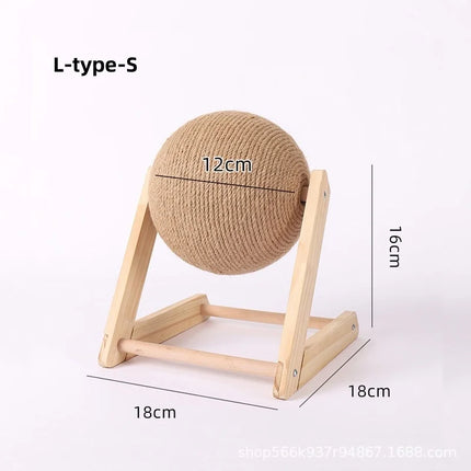 Griffoir Interactif pour Chat avec Boules en Sisal Suspendues